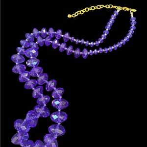 Vintage Joan Rivers Purple Beaded Necklace